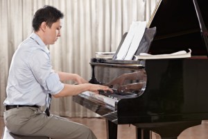 Playing piano